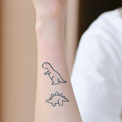 YICKYUE - 12pcs Semi Permanent Cartoon Herbal Tattoo Stickers for Women Waterproof Disposable Water Transfer Printing Stickers Body Art