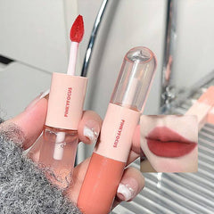 YICKYUE - Double Head Matte Lip Gloss Water Lipstick Honey Whitening Non Fading No Lasting Makeup Peeling Waterproof Korean Makeup