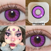 YICKYUE - 2Pieces Colorcon Color Contact Lenses Yearly Purple Contact Lenses with Graduation Free Shipping