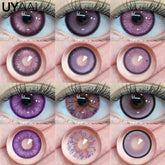 YICKYUE - 1 Pair Purple Lenses for Eyes Color Contacts Anime Colored Lens Violet Pupils for Woman Y2K Lenses for Natural Eyes