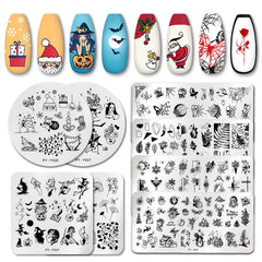 PICT YOU Christmas Festival Ginkgo Leaves Snowflake Pattern Nail Stamping Plates Nail Art Design Plate Stencil Stainless Steel
