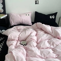 Yickyue Mix Style Eye Embroidery Bedding Set Soft Skin Friendly Single Double Duvet Cover Set with Sheets High Quality Quilt Cover Set