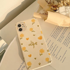 Ins Oil painting flowers leather phone case for iphone x xs max xr 11 pro max 12 mini 8 7 plus protective cover capa conque