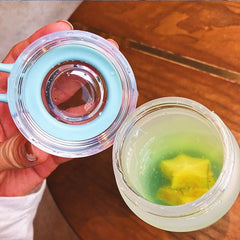 460ML Frosted Glass Water Bottle Personality Leakproof Water Bottles Portable Outdoor Travel Sports bottle student's Drinkware