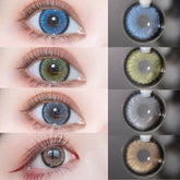 YICKYUE - 1 Pair Color contact lenses Color lens eyes pupils Beauty Colored lenses Myopia contact Lenses makeup lenses with diopte