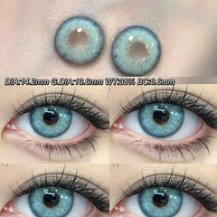 YICKYUE - 1pair/2pcs Fashion Color Contact Lenses Natural Prescription Myopic Lenses Student Natural on Eye Use Lenses Free Shipping