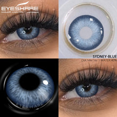 YICKYUE - 1Pair Fashion Color Contact Lenses for Eyes Blue Lenses Green Eye Lens Gray Pupils Brown Contacts Yearly Color Eye Lens
