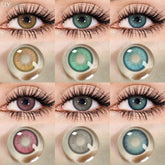 YICKYUE - 1 Pair Color Contact Lenses for Eyes Natural Big Eyes Gray Lenses Blue Eye Color Lens Green Colored Pupils Korean Colorcon