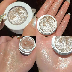 YICKYUE - Monochrome Eyeshadow Palette Shining Sequins Diamond Galaxy Eye Shadow Makeup Pearlescent Glitter Brighten Eyes Korean Cosmetic