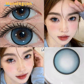 YICKYUE - Magic Log Blue Myopia Prescription Soft Colored Contact Lenses For Eyes Small Beauty Pupil Make Up Natural Yearly