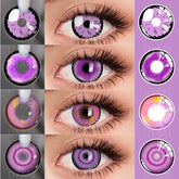 YICKYUE - 1 Pair Halloween Cosplay Lenses Color Contact Lenses for Eyes Anime Lenses Genshin Impact Violet Lenses Purple Lenses