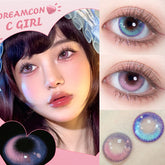 YICKYUE - 2Pieces Colored Contact Lenses Bling Pupil Beauty Cosplay Color Circle Lens Yearly Galaxy Coloured Contacts with Box