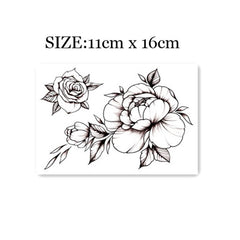 Waterproof Temporary Tattoo Sticker Sketch Flower Design Body Art Fake Tattoo Flash Tattoo Clavicle Female
