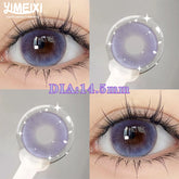 YICKYUE - 1 Pair Korean Lenses Colored Contact Lenses with Prescription Purple Myopia Lenses Natural High Quality Beautiful Pupil