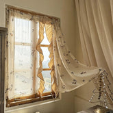 YICKYUE - Floral Curtains for Living Room Printed Toilet Curtains French Country & Farmhouse Curtains Cottage Core Curtain Light Filtering