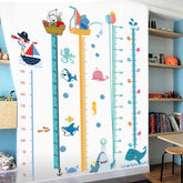 Height Measure Wall Stickers for Baby Rooms Cartoon Animals Wall Decal for Kids Rooms Growth Chart Nursery Room Decor Wall Art