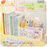 Desktop Book Storage Box Rack Bookshelf Ins File Station Book Stand Basket Drawer Office Pen Holder Small Book Desk Rack Storage