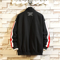 YICKYUE - Casual Patchwork Jackets For Men's Baseball Uniform Bomber Spring Autumn Fashion Clothing Oversize 4XL 5XL