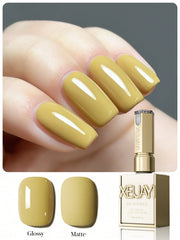 YICKYUE - 1Pc Giner Yellow Tone Gel Nail Polish, Semi-Permanent Soak Off UV/LED Gel, Alcohol-Free Formula