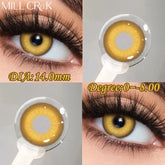 1 Pair Colorful Contact Lenses for Eyes Gold Eye Anime Cosplay Lenses With Prescription Myopia Lenses Green Iris Lens