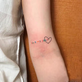 Waterproof Temporary Tattoo Stickers Cute Colorful HeartLetters Tattoo Flash Tattoo Arm Female Male