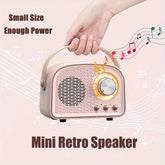YICKYUE - Retro Mini Speaker, Wireless Vintage Speaker, Outdoors Wireless Portable Speaker Supports TWS Pairing/U-Disk/TF Card/AUX for Home, Travel, Outdoor, Gift for Christmas