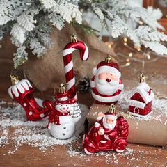 Yickyue 2pcs Christmas Tree Hanging Pendant Ornaments Merry Christmas Decorations For Home Happy New Year Kids Gift Xmas Navidad Noel