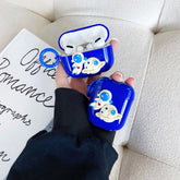 3d Astronaut spaceship soft silicone blue cute cartoon earphone case for apple airpod 1 2 pro 3 wireless bluetooth box cover
