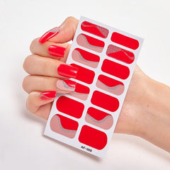 New Year Full Cover Nail Sticker Nail Polish Sticker Nail Art Self Adhesive Decor Sticker Creative Christmas Nail Sticker