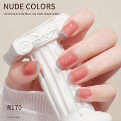 Yickyue 10ml Jelly Transparent Nude Color Nail Gel Polish Semi Permanent Nude Pink Varnish Soak Off UV LED Nail Art Gel Ice Transparent