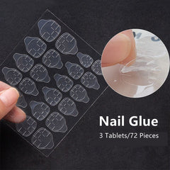 Butterfly Pattern Nail Art Fake Nails Long Trapezoid Wearable False Nail With Glue 24pcs/box With Wearing Tools