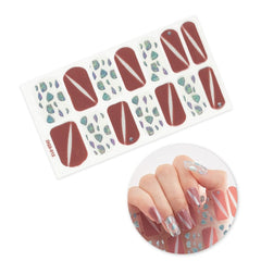 New Year Nail Sticker Shiny Patterned Nail Art Decor Sticker for Nail Decoration Nail Wrap Full Cover Nail Sticker for Christmas