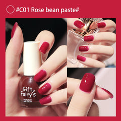 10ML Nail Polish Water-based Peelable Normal Nail Polishes Quick Drying Free Baking Long-lasting Matte Pure Color Gel Varnishes