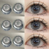 YICKYUE - 1 Pair Color Contact Lenses For Eyes with Prescription Natural Gray Myopia Beautiful Pupil Soft Natural Accessories