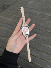 Couple Thin Wrist Band For Apple Watch 41mm 45mm 38mm 40mm 42mm 44mm Slim Leather Strap For iwatch Series 7 6 5 4 3 2 1 se Bands