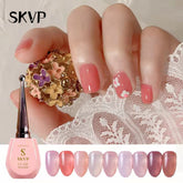 SKVP Summer Pudding Jelly Gel Nail Polish UV Gel Transparent Art Semi Permanent Varnish Jelly 15ML Large Capacity Nail Gel Nail