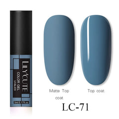 LILYCUTE Matte Effect Gel Nail Polish Matte Top Coat Need Winter Color Gel Polish Soak Off UV Gel Nail Art Design Hybrid Varnish