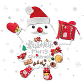 Yickyue Christmas Decorations Glass Door Stickers Santa Claus Window Stickers Shop Windows Holiday Stickers