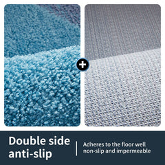 Bubble Kiss Shaggy Bath Mat Thicker Soft Comfortable Indoor Carpet for Home Decor Blue Floor Rug In The Room Door Mat Entrance