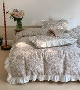 Yickyue - sweet pastoral floral beding set,american country twin full queen cotton home textile flat sheet pillowcase quilt cover