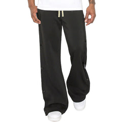 Hearujoy Spring Autumn Hip Hop Side Buckle Cashew Graphic Print Casual Pants For Men Drawstring Loose Straight Trousers Streetwear Male