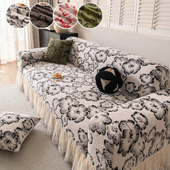 1PC-Vintage high-end skirt edge sofa cover autumn and winter plush sofa cover all inclusive universal set anti cat scratch