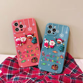 Christmas gitf Santa claus tree cute cartoon phone case for iphone 13 mini 12 11 pro max 7 8 plus x xr xsmax 3d cover capa