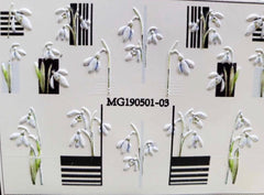 1pc 3D Flower Nail Sticker Acrylic Engraved 6D Pink Black Embossed Water Decals Empaistic Nail Water Slide Decals Z0342