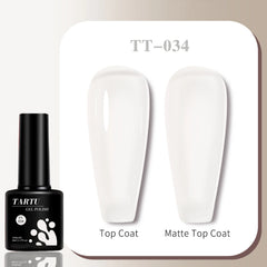 YICKYUE - 8ml Semi Permanent Jelly Gel Nail Polish Black White Pink Natural Nude Nails Art Soak Off UV/LED Varnish Nail Art