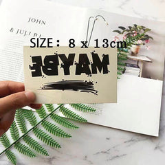 Waterproof Temporary Tattoo Sticker Black Letter Mean: Maybe Body Art Fake Tattoo Flash Tattoo Waist Female Male