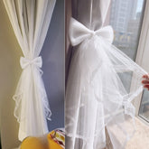 2pc Lace Bow Flower window Curtain Tie Rope Backs Holdbacks Buckle Clips Accessory Rods Accessoires Hook Holder Home Decoration