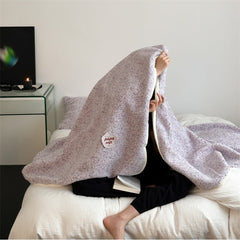 YICKYUE - Ins Modern Simple Alpaca Cushion Blanket Autumn and Winter Thickened Lamb Cushion Sofa Blanket Nordic Decorative Blanket