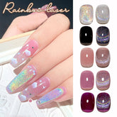 SKVP Rainbow Cat Eye GelI 8ml Polish Winter colorful Reflective Glitter Universal Nail Polish Can Be Use On Any Color Nails