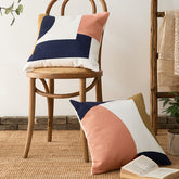 Home Decoration Cushion Cover 45x45cm Abrstract Geometric Square Pillow Cover ColorBlock Pink Beige Soft Cozy for living room